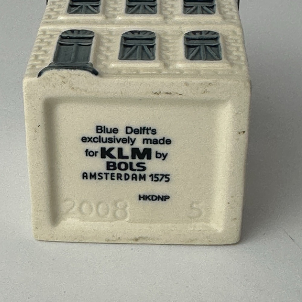 KLM Bols Blue Delft Miniature House Bottle #5  EMPTY 1575 - 2008 - Picture 6 of 6